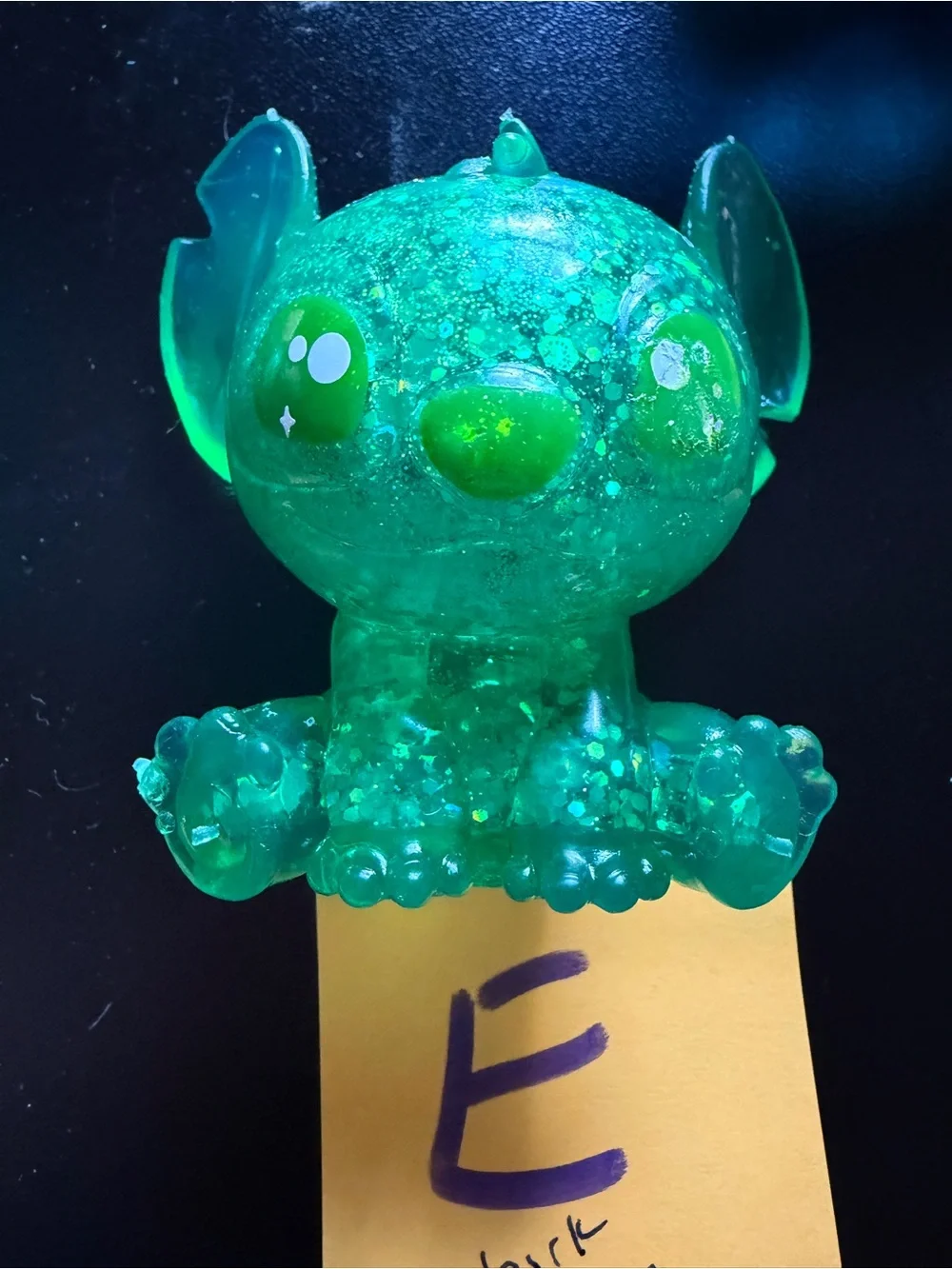 New Disney Squish a Stitch Mystery Glitter Sugar Squishy Toy Dark Green E